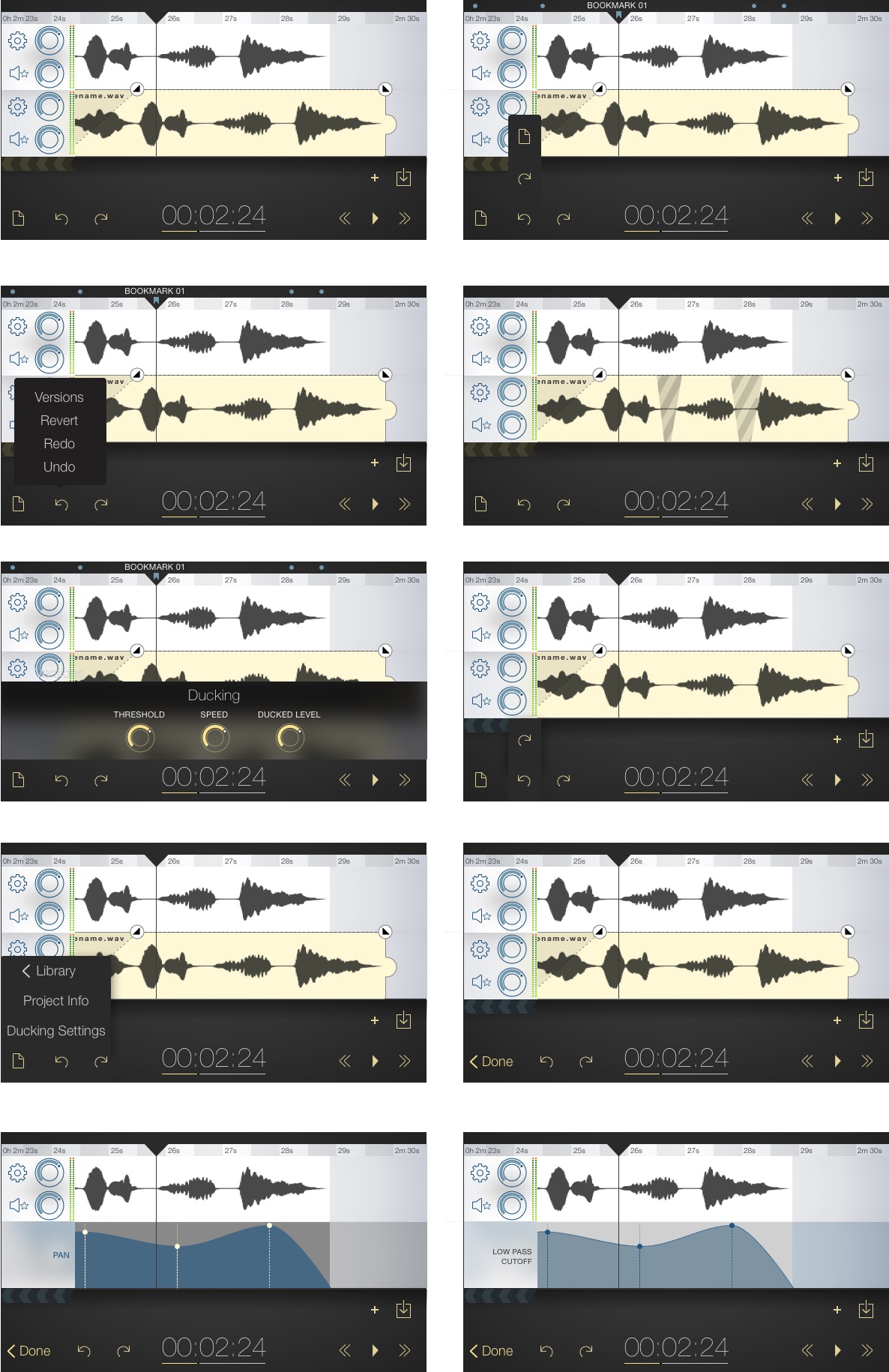 Third sheet of mockups