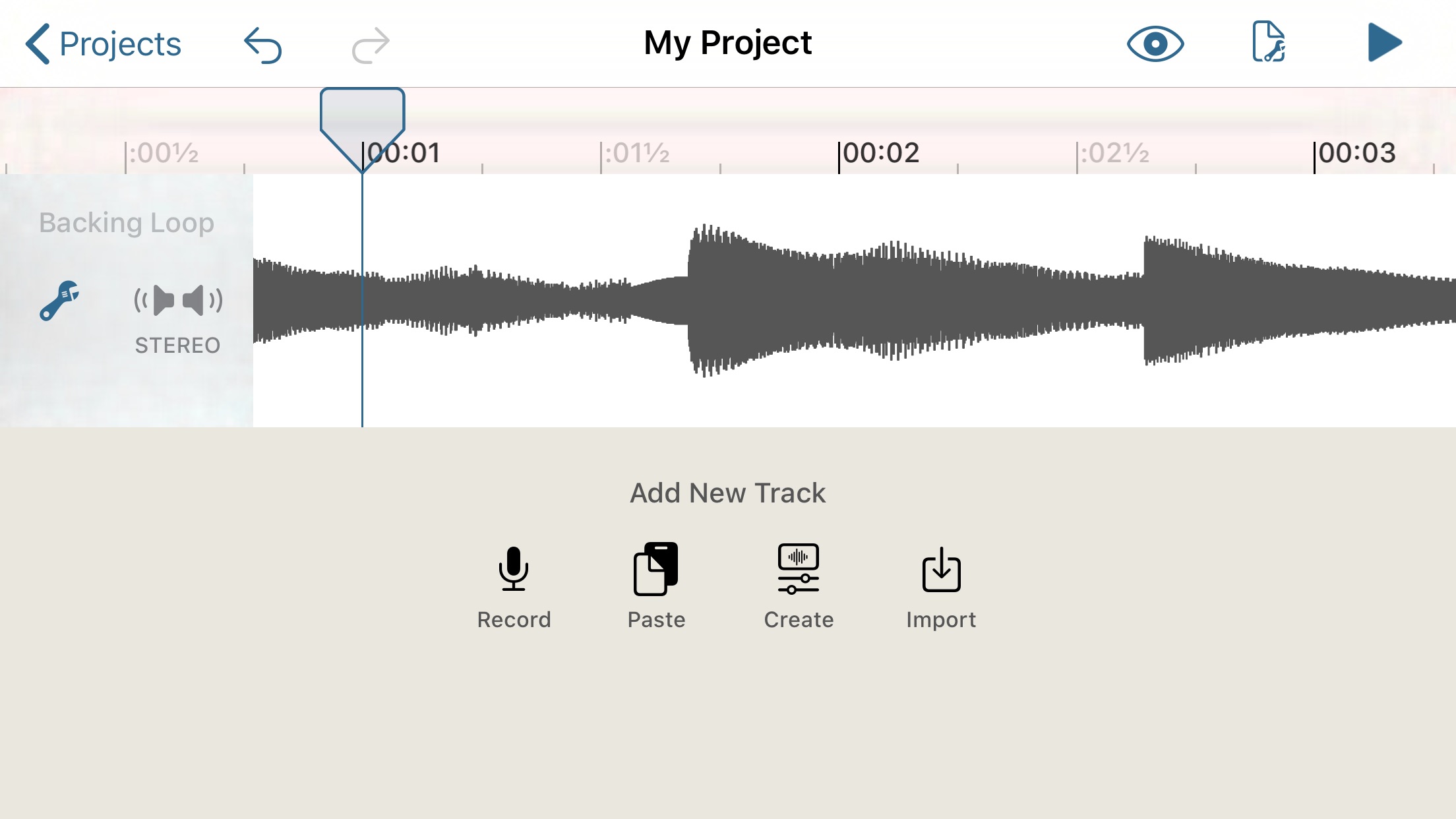 Record or import audio into your project